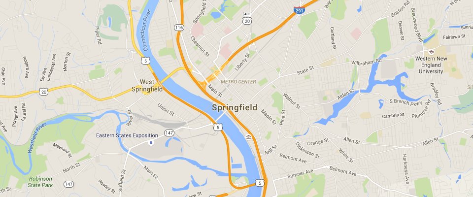 Springfield Waste Dumpster Rental Service Map